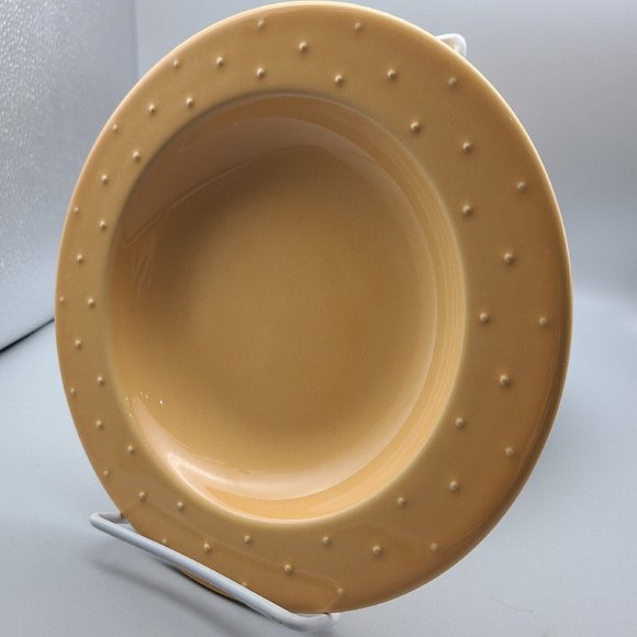 Waechtersbach Set (3) Embossed Dots Soup Salad Pasta Plates 8.75” Orange - Picture 4 of 5